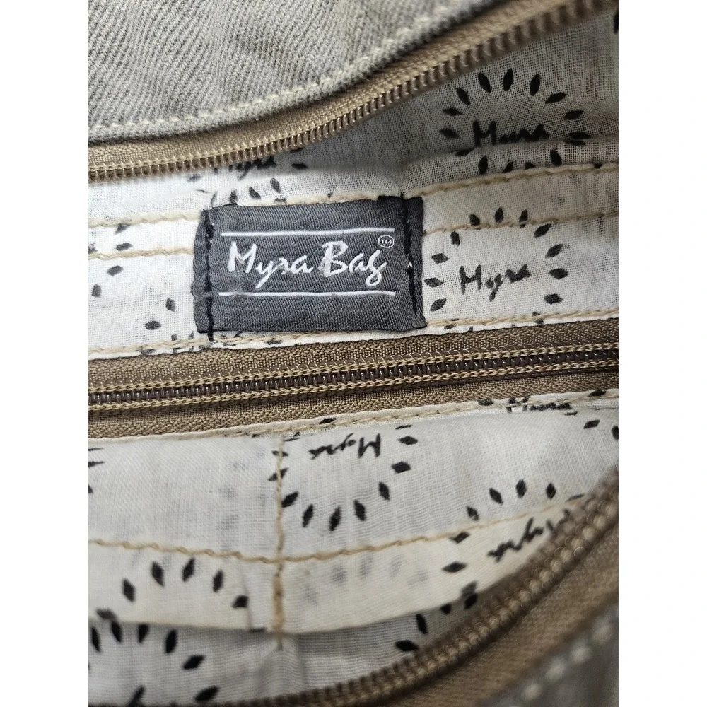 Myra Crossody Bag Southwest Print Woven‎ Leather Cowhide Accent Grey Brown White
